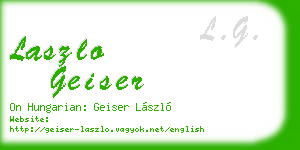 laszlo geiser business card